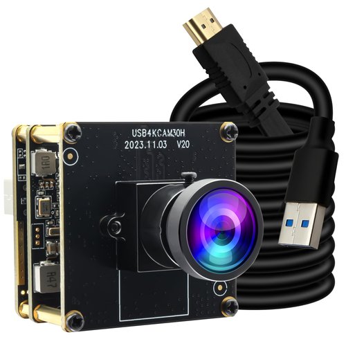 ELP 4K 60fps HDMI USB3.0 Camera for Computer Wide Angle PC Camera Mini Lightburn Camera for Laser Engraver 2X Digital Zoom USB Security Camera for Laptop Ras pi Jetson Nano (120° Low Distortion Lens)