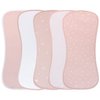 Ely's & Co. Baby Burp Cloths - 5pc Hourglass Shape with Extra Absorbent - Baby Bibs & Burp Cloths Baby Girl and Baby Boy, Newborn Essentials (Pink Tulip)