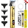 JOSHON Hair Clippers for Men, Professional Hair Trimmer Barber Cordless Zero Gapped Hair Clippers with LCD Display, Mens Beard Trimmer T Liners Shavers Edgers Clipper for Hair Cutting, Golden