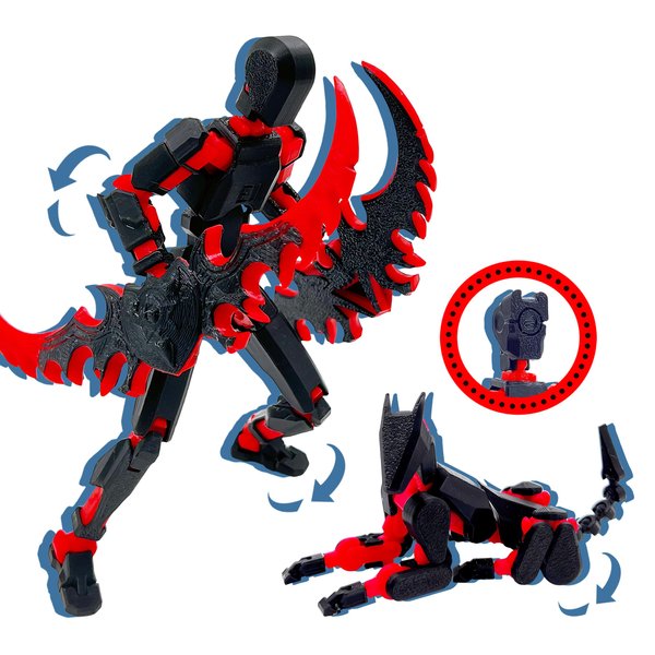 T13 (Assembly Completed) T13 Action Figure Set,Dummy 13 Action Figure Titan 13 Action Figure Robo 13 Action Figure Lucky 13 Action Figure Stick Titan Action Figure 3D Printed Multi-Jointed Movable