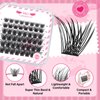 DIY Lash Extension Kit for Travel Lash Clusters Kit with 48 Pcs Lash Clusters Lash Bond and Seal Lash Remover Eyelash Applicator DIY Lash Travel Kit Convenient for Use Anywhere(Volume Kit)