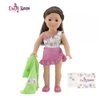Emily Rose 18 Inch Doll Clothes | 4-Piece Floral Print One Piece 18" Doll Swimsuit Set, Includes Matching Towel, Ruffled Skirt, and Fun Beach Sandals! | Gift Boxed! | Fits Most 18" Dolls