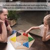 Wooden Chinese Checkers Board Game Set, Colorful Chinese Checkers Board Game Classic Strategy Family Board Game for Kids and Adults 7.8 inch