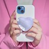 Ksadiye Expandiing Moblile Cell Phone Grip Heart Shape Glass Holder for Smartphones, Cellphone Collapsible Stand（ Purple