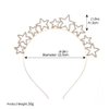 Beaupretty Shinny Rhinestone Headband Star Headpiece Christmas Headband Fashion Star Hair Hoop Bridal Wedding Headpiece Goddess Crown 2024 New Year Headband Party Headwear(Gold)