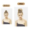 LAOTIDui Fake Hair Bun,Hair Scrunchies,2pcs Curly Bun,Hair Extensions,Messy Hair Bun,Synthetic Hair,Hair Accessories for Thin Hair,Bun Hair Pieces for Women,Girls (Dirty Blonde)