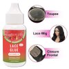 Wig Glue for Front Lace Wig, Strong Hold Glue Watermelon for Hair Systems Invisible Bonding Adhesive,Waterproof and Oil-Resistant for Hairpiece Closure Frontal Toupee Systems 1.3Oz