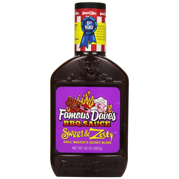 Famous Dave's BBQ Sauce Sweet & Zesty, 20-ounces (Pack of6)