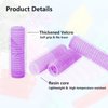 MOODKEY 18PCS Self Grip Small Hair Curlers Heatless Roller Hair Curlers Pro Salon Hairdressing Curler DIY Curly Hairstyle Hair Rollers Tools Rat Tail Comb for Women Medium Short Hair(Purple)