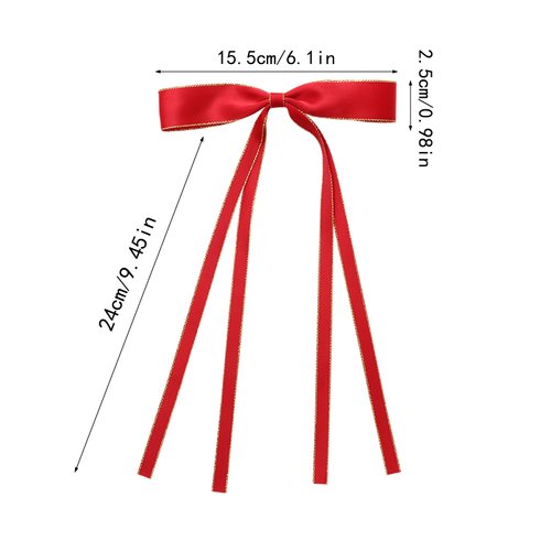 WORTL 16 PCS Hair Bows for Women,Ribbon Hair Bows With Long Tail,Hair bow clips Hair Barrettes for Women Accessories