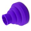 Hair Dryer Attachment Blow Dryer Hair Dryer Diffuser Silicone Collapsible Folding Volumizing Diffuser for Home Travel (Purple)