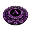 Cell Phone Pop Up Grip Holder,Monogram Mandala Pink Purple A PopSockets Grip and Stand for Phones and Tablets