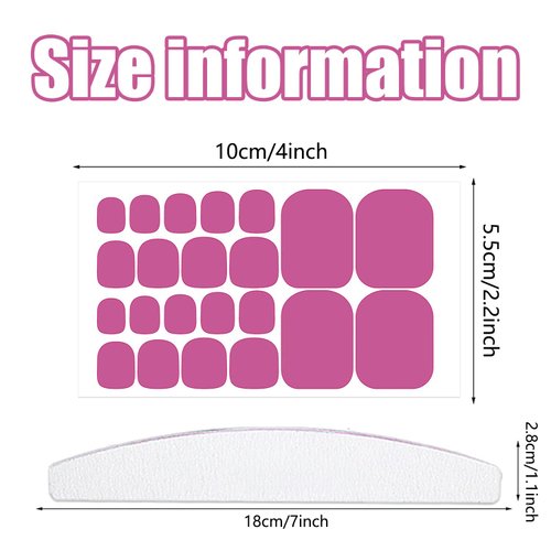 YECIRALA 20 Sheets 440 Pcs Toenail Stickers for Women Nail Art Wraps Toe Nail Stickers Nail Wraps for Toes Nail Polish Strips Stick On Nails Polish Stickers for Toenails Gel Nail Strips Color Strips