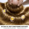 Batana Oil for Hair Growth, Organic Batana Oil, 100% Raw Batana Oil Hair Masks for Growth and Thickness, Deep Conditioning Hair Mask for Damaged Hair, Hair Serum for Frizzy Split Ends Hair Treatment
