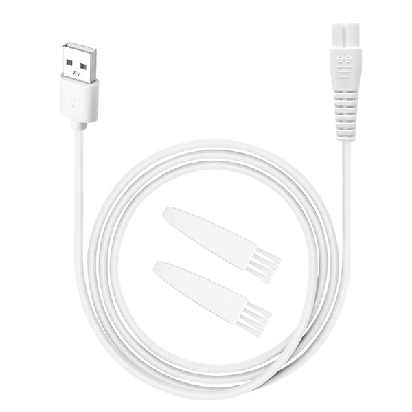 uijino USB Charging Cable Compatible with Own Harmony Electric Callus Remover, 5V Charger Works with Own Harmony Electric Feet Callus Removers CR900, CR2100, CR1700, 2 Cleaning Brush, 3.3ft Power Cord