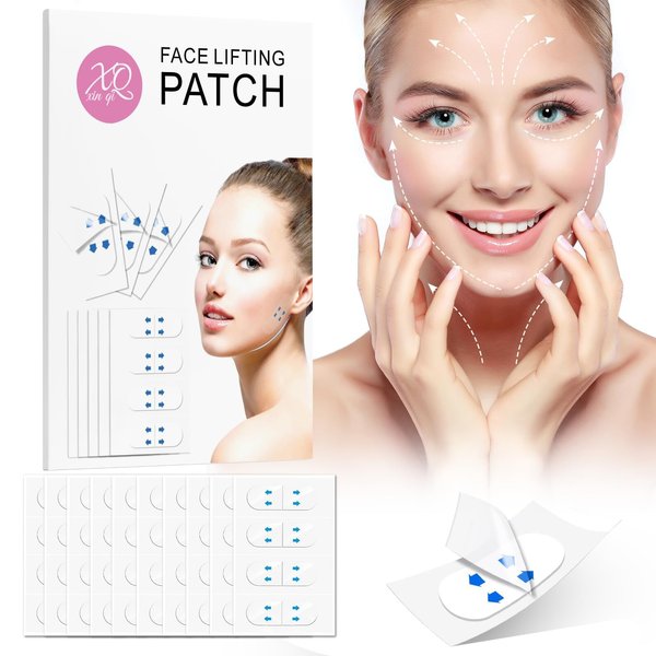YAGUVI Face Lift Tape, Face Lift Tape Invisible, Face Tape Lifting Invisible, Face Tape Instantly Lifts Sagging Skin Around The Face, Hides The Double Chin and Creates A v-Shaped Face 60PCS