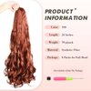 WIGER French Curly Braiding Hair 8 Packs 24 Inches Ginger Spanish Curly Crochet Braids for Black Women 350 Pre-Seperated Loose Wave Hair Extensions Synthetic Spiral Curly Crochet Hair