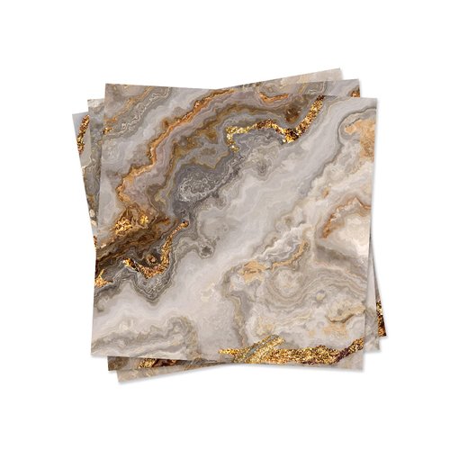 funlife 50Pcs Peel and Stick Kitchen Backsplash, Self-Adhesive Waterproof Tile Stickers, Retro Wall Decals for Home Bathroom Laundry Room Decor, 5.9"x5.9" Brown Marble