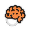 Fat Brain Toys Brain Teether - Orange - Textured Silicone Teether for Babies