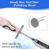 JIEYAO 2 Pcs Flat Nail Drill Bits With 4 Sandpaper Discs, Sanding Disc Nail Drill Bits, Electric Cuticle Drill Bit Foot File Replacement Head Foot Callus Remover Pedicure Supplies Sanding Bands(#107)
