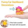 wonuu Car Rubber Duck Decoration, West Cowboy Duck Car Dashboard Decoration Accessories with Mini Swim Ring Cowboy Hat Scarf and Sunglasses, A_Pink&White Cowboy hat