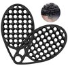 KOUPA Magic Silicone Curly Hair Brush, One Piece Twist Curl Comb for Afro Curls, Washable Hair Tool for Men Women, Black, 2 Pieces