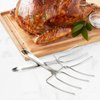 KAYCROWN Turkey Lifter Forks, Stainless Steel Poultry Lifters Set of 2, Roast Lifters Poultry Forks Carving Fork Great for Thanksgiving, Transfer Turkey or Ham Easily