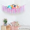 FIOBEE Stuffed Animals Net or Hammock with LED Light, Toy Hammock Hanging Stuffed Animals Storage Organizer Holder Room Décor for Nursery Kids Bedroom