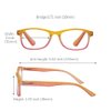 EYEGUARD 4 Pack Reading Glasses for Women Fashion Colorful Gradient Readers