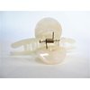 Pearly white iridescent marbled design hair claw clip for fine, thin hair