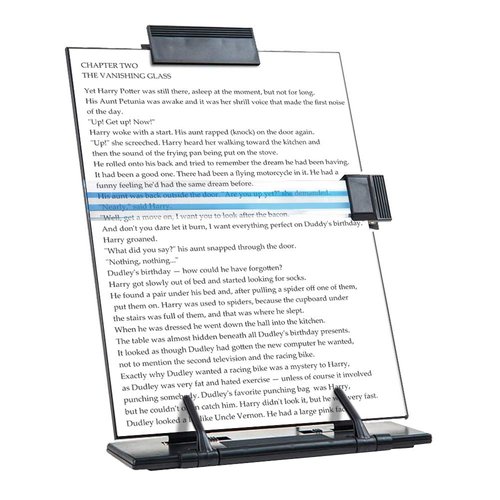 PowerKing Black Metal Desktop Document Holder with 7 Adjustable Positions, 35.3cm x 20.8cm