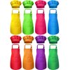 SATINIOR 8 Set Kids Apron and Chef Hat Set Kids Apron with 2 Pockets Adjustable for Boys Girl's Cooking Baking Painting (Multi-Color,S for 2-6 Age)