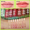 Qifylmaf 4 Colors Lip Oil Lip Glaze, Big Brush Head Hydrating Lip Glow Oil, Transparent Toot Tinted Nourishing Repairing Lightening Lip Lines & Long Lasting Fresh Clear Smooth Lip Care (Set B)