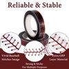 Outus 110 Yards Baseball Stitches Design Tape Adhesive Packing Tape Tape Crafting Wrapping Decorative Roll Tape for Thanksgiving Christmas Wrapping Funny Home Decoration Sealing and More(2 Rolls)
