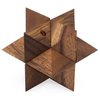 Shooting Star Puzzle: 3D Brain Teaser Wooden Puzzle for Adults Classic Handheld Interlocking STEM Skill Builder Interlocking Game Educational Problem-Solving Game