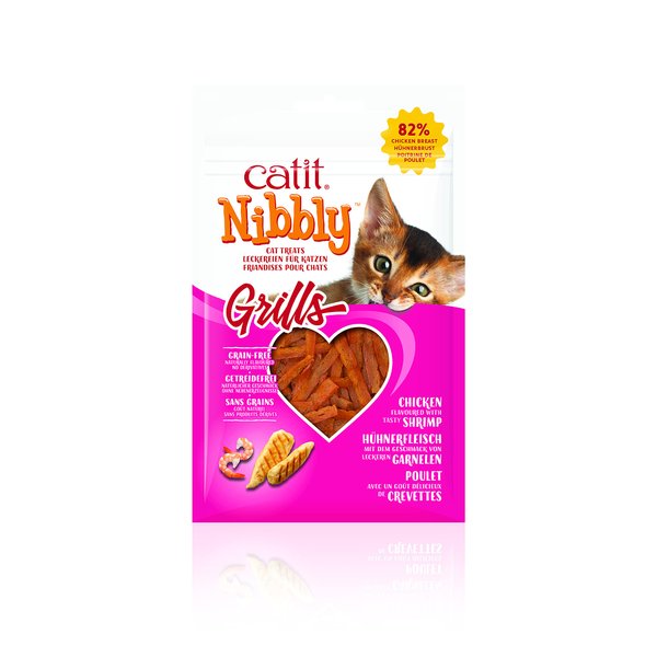 Catit Nibbly Grills Cat Treats, Chicken & Shrimp Recipe - Grain-Free Cat Treat 1.06 Ounce (Pack of 1)