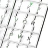 Doll House Letters Numbers, 1/12 Miniature Front Door Furniture Numbers Door Accessory(Silver)