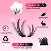 SKY MANGO False Eyelashes Kit 280pcs DIY Lash Extension Kit 8-16mm Mix with Lash Bond and Seal and Lash Tweezers and Lash Brush Fluffy Lash Clusters Kit 30D Curl for Beginners