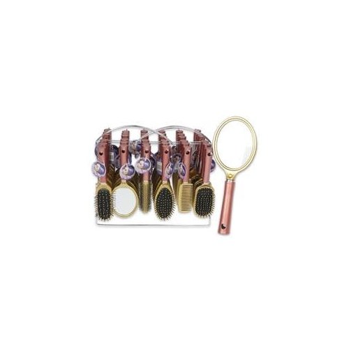 WMU 2344126 10 in. Hair Brush with Wire Rack Red & Gold - Case of 36