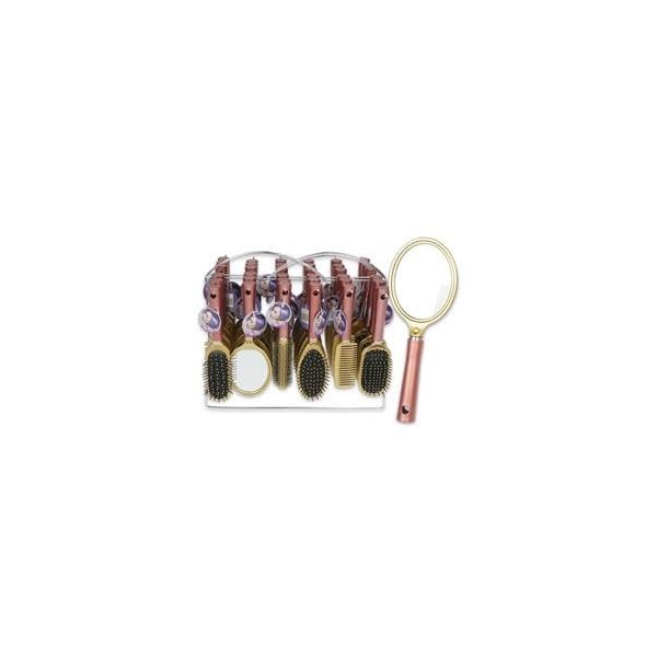 WMU 2344126 10 in. Hair Brush with Wire Rack Red & Gold - Case of 36