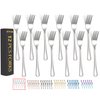 Silver Salad Forks Set of 12 pieces，Stainless Steel Flatware Forks 6.8 inch，Mirror Polish Small Utensils, New Kitchen Essentials Cutlery Set Dishwasher Safe