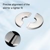 Wall Split Flange, HONSNKS 3Pcs Self Adhesive Round Escutcheon Plate 304 Stainless Steel Wall-mounted Pipe Hole Cover for Various Pipes (51mm/2inch ID)