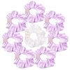 CIEHER 8 Pcs Hair Scrunchies for Bachelorette Party Favors, Bridesmaid Scrunchies Bachelorette Party Hair Ties, Bridal Shower Decorations Bride Bridesmaid Proposal Gifts (White & Purple)