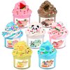 Scented Slime Kit with 7 Pack Butter Slimes,Dual Colored Pink Slime Watermelon Charms,Super Soft and Non-Sticky, Stress Relief Toy Party Favors Birthday Gifts for Girls and Boys 6 7 8 9 10 11 12.
