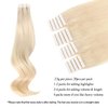 ABH AmazingBeauty Hair Tape in Hair Extensions Remy Human Hair 50G Platinum Ash Blonde Human Hair Tape ins 60# Skin Weft Invisible Tape ins Real Human Hair for Women 20Pcs 16 Inch