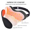 YFONG Heated Eye Mask for Dry Eyes, Sinus, Migraine, Stye, USB Wired Eye Care Mask with Heat - 3 Temperature & 4 Time Control, Sleep Mask Relax Eye Strain, Puffy, MGD, Warm Compress for Eyes (Black)