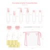 Morfone Travel Bottles kit, TSA Approved Travel Size Containers for Toiletries Leak Proof Refillable Liquid Travel Accessories with Toiletry Bag for Cosmetic Shampoo Conditioner Lotion