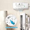 E-Macht Power Strip Surge Protector with Rotating Outlets 6 ft Long Extension Cord Mountable Swivel Power 6 AC Outlets+4 USB Ports, 1020J 15A 1875W,for Home, Office, Room