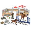 KIDBEST Horse Stable Playset, Horse Toys Set for Girls and Boys with Rider, Farm Animal Figurines Barn Toys, Pretend Play Toys for Kids 3-5 6 7 8-10 Birthday Gifts