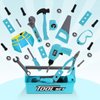 LOYO Kids Toys Tool Set - Pretend Play Construction Toy with Tool Box Kids Tool Belt Electronic Toy Drill Construction Accessories Gift for Toddlers Boys Ages 3 , 4, 5, 6, 7 Years Old (Blue)